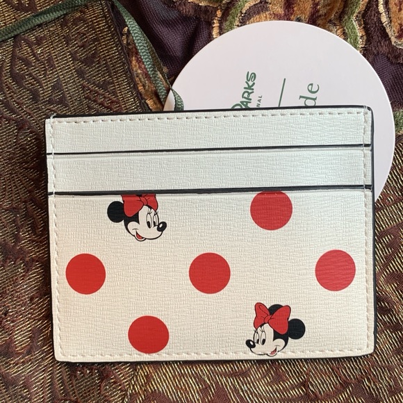 Authentic KATE SPADE LImited Edition leather dots Disney card case - Picture 6 of 8